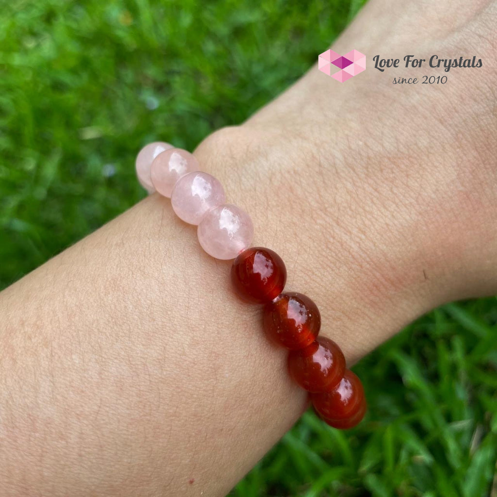 Taurus Zodiac Remedy Bracelet (Rose Quartz & Agate)