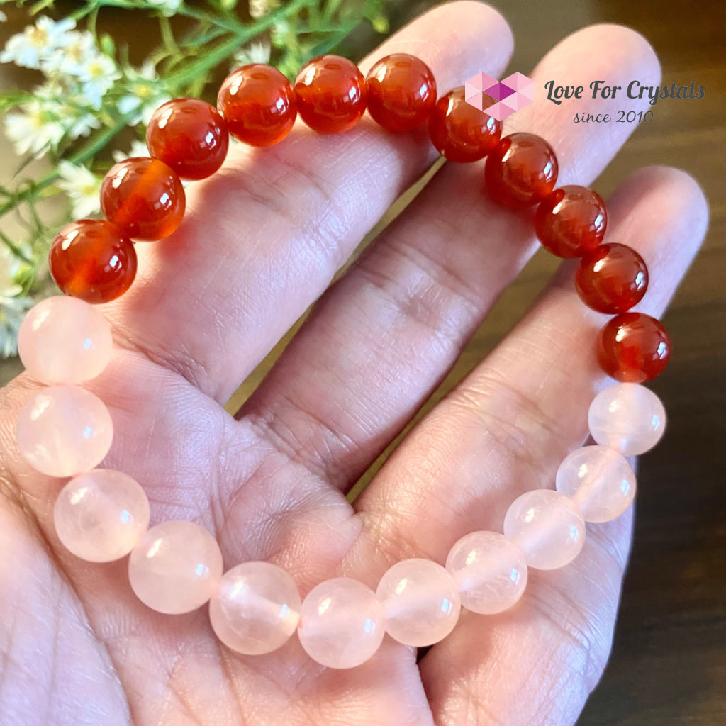 Taurus Zodiac Remedy Bracelet (Rose Quartz & Agate) Enhancement Series 6 (Medium)