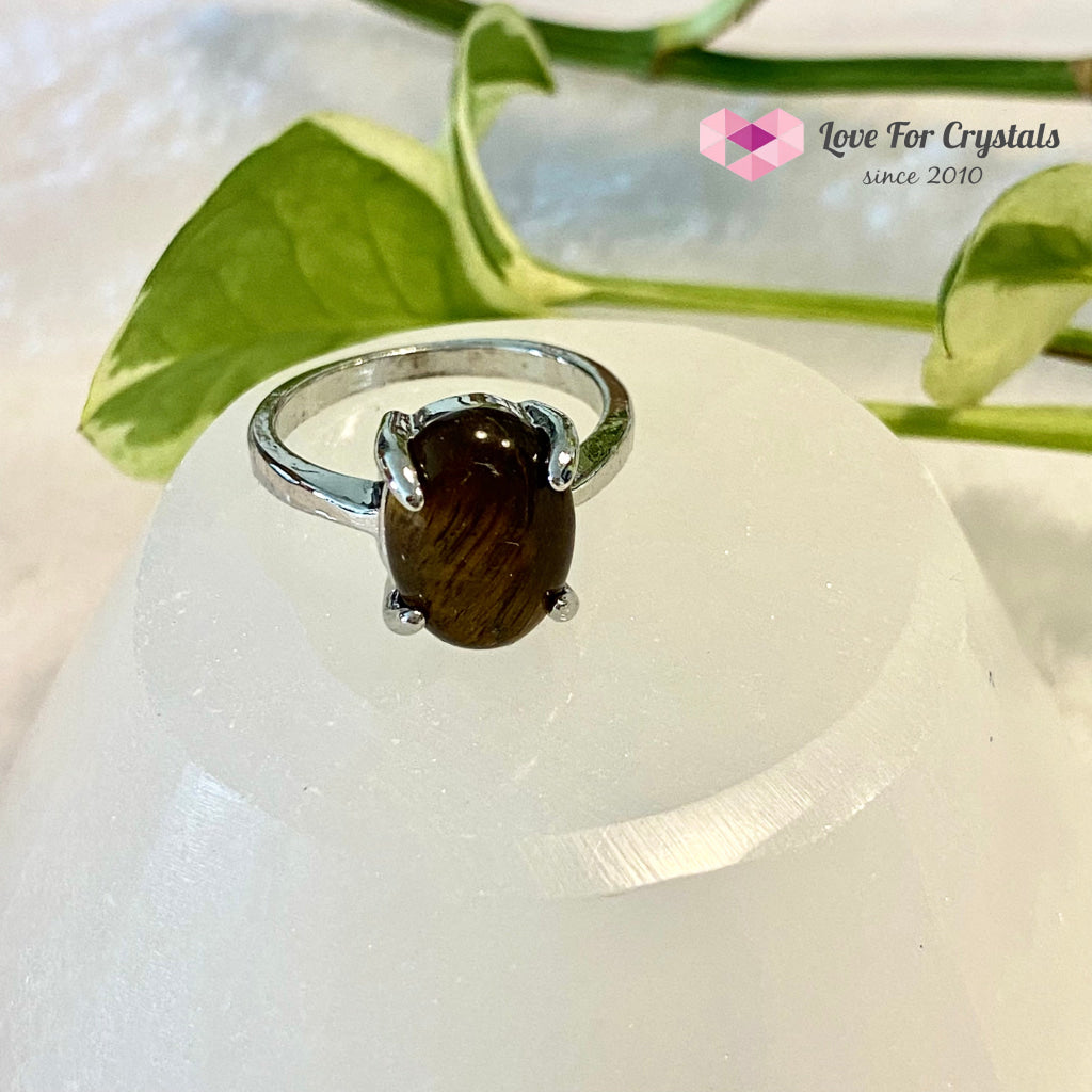Tigers Eye Oval Ring (Zinc Alloy Metal)