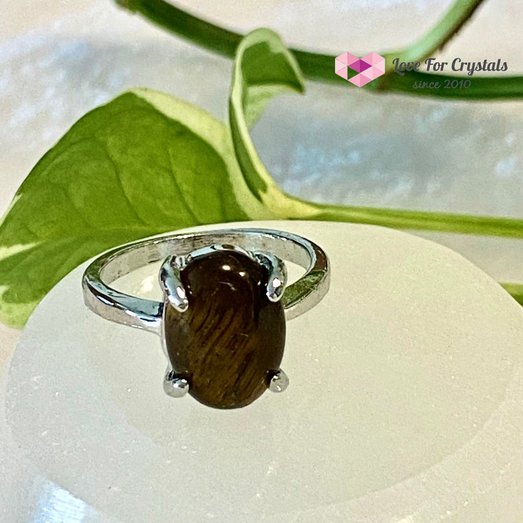 Tigers Eye Oval Ring (Zinc Alloy Metal)