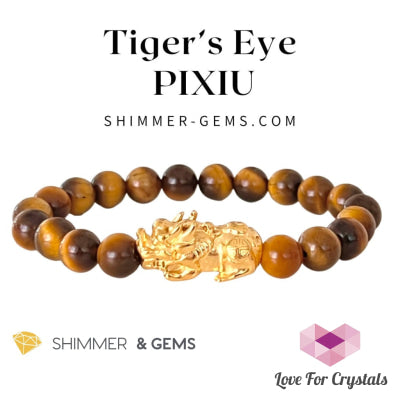 Tigers Eye Stainless Steel Pixiu Bracelet (10Mm)