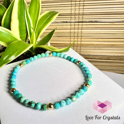 Turquoise 4Mm Bracelet (Shimmer & Gems)
