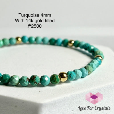 Turquoise 4Mm Bracelet (Shimmer & Gems) Bracelets