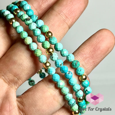 Turquoise 4Mm Bracelet (Shimmer & Gems) 6.5 Bracelets