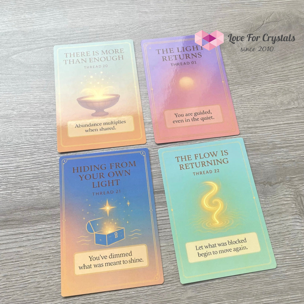 Whispers from the Lightweaver An Oracle Card Deck by Audrey Aelthira (Pre-Order) with FREE Crystal Wish Tree Bottle