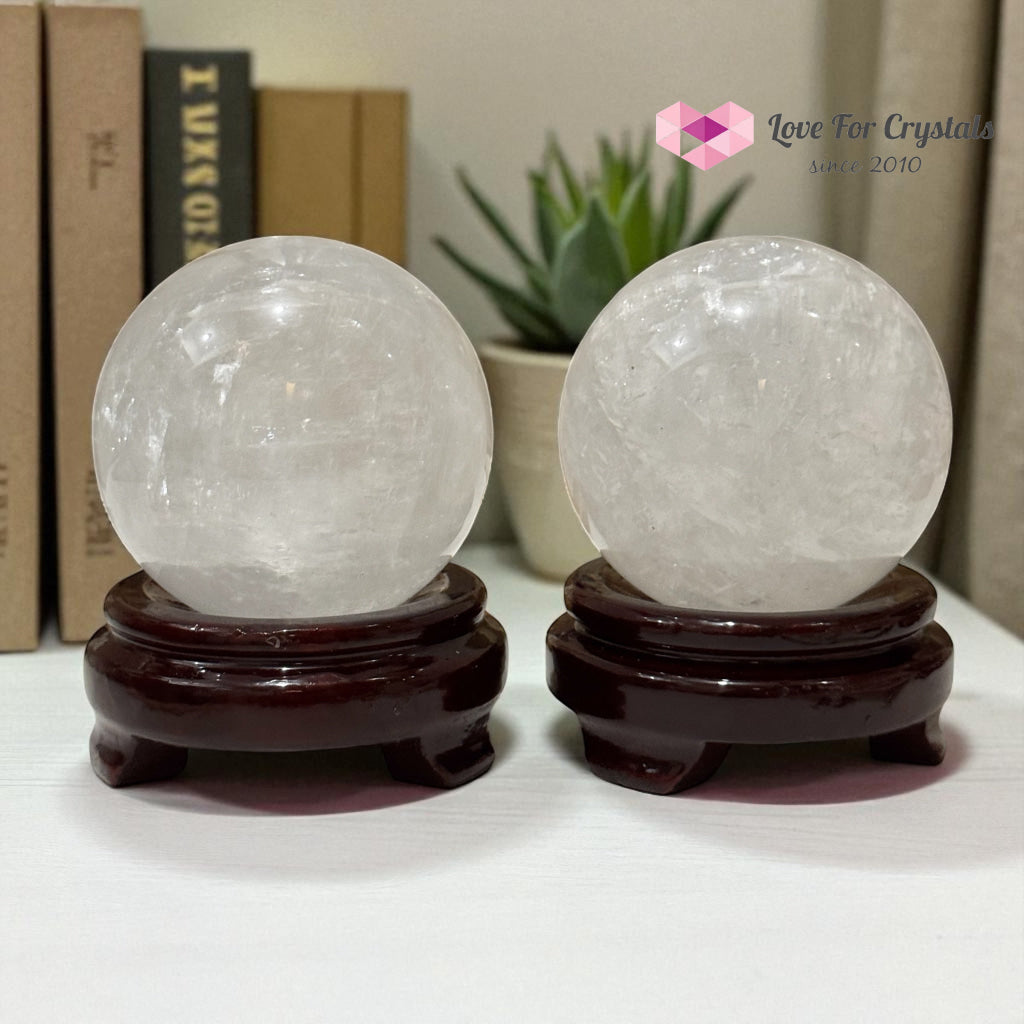 White Calcite Large Sphere (Pre-encoded and Activated) Sphere