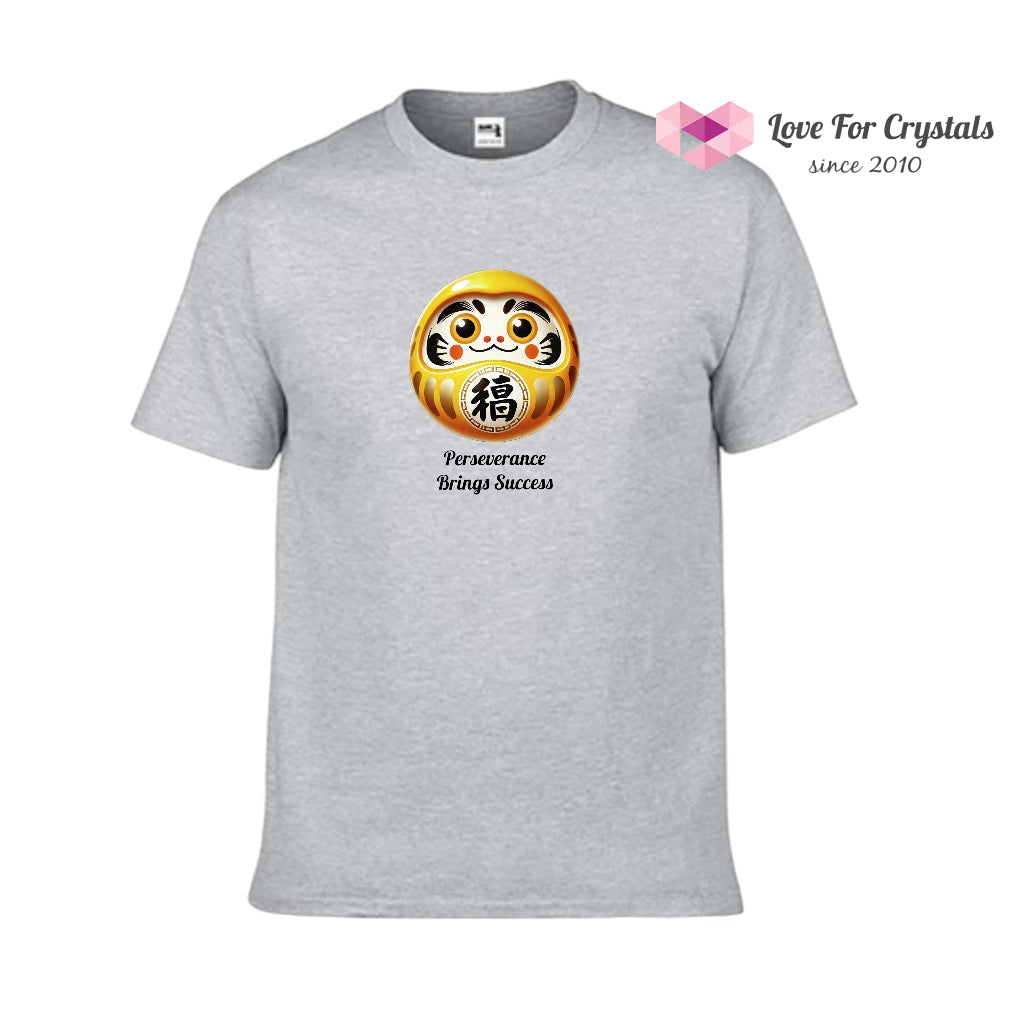 Wish Granting Daruma (Shirts of Fortune) by Fort M Treasures Grey XL