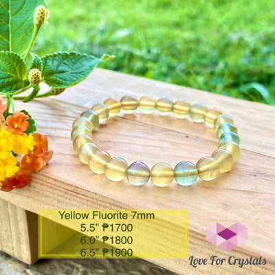 Yellow Fluorite Bracelet 7Mm (For Prosperity And Abundance) Bracelets
