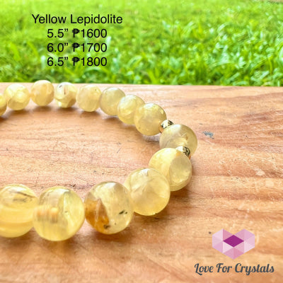 Yellow Lepidolite (Rare!) Bracelets